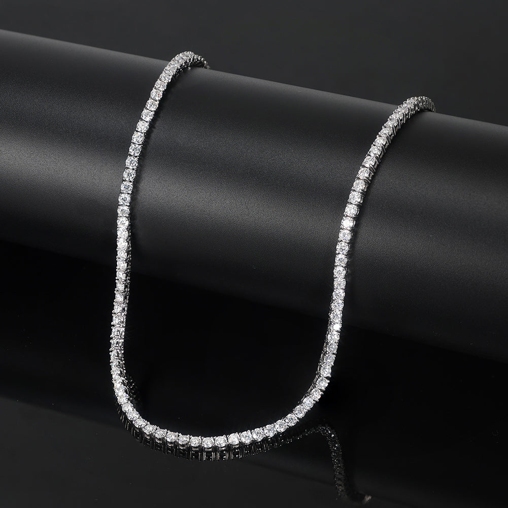 Tennis collier wit goud sterling zilver