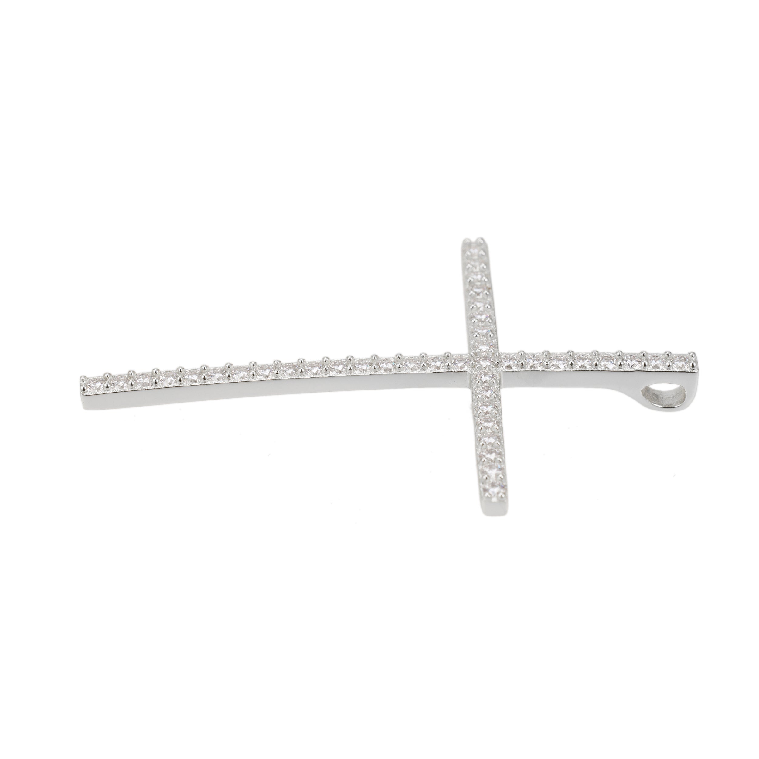 Zilverkleurige hanger kruis