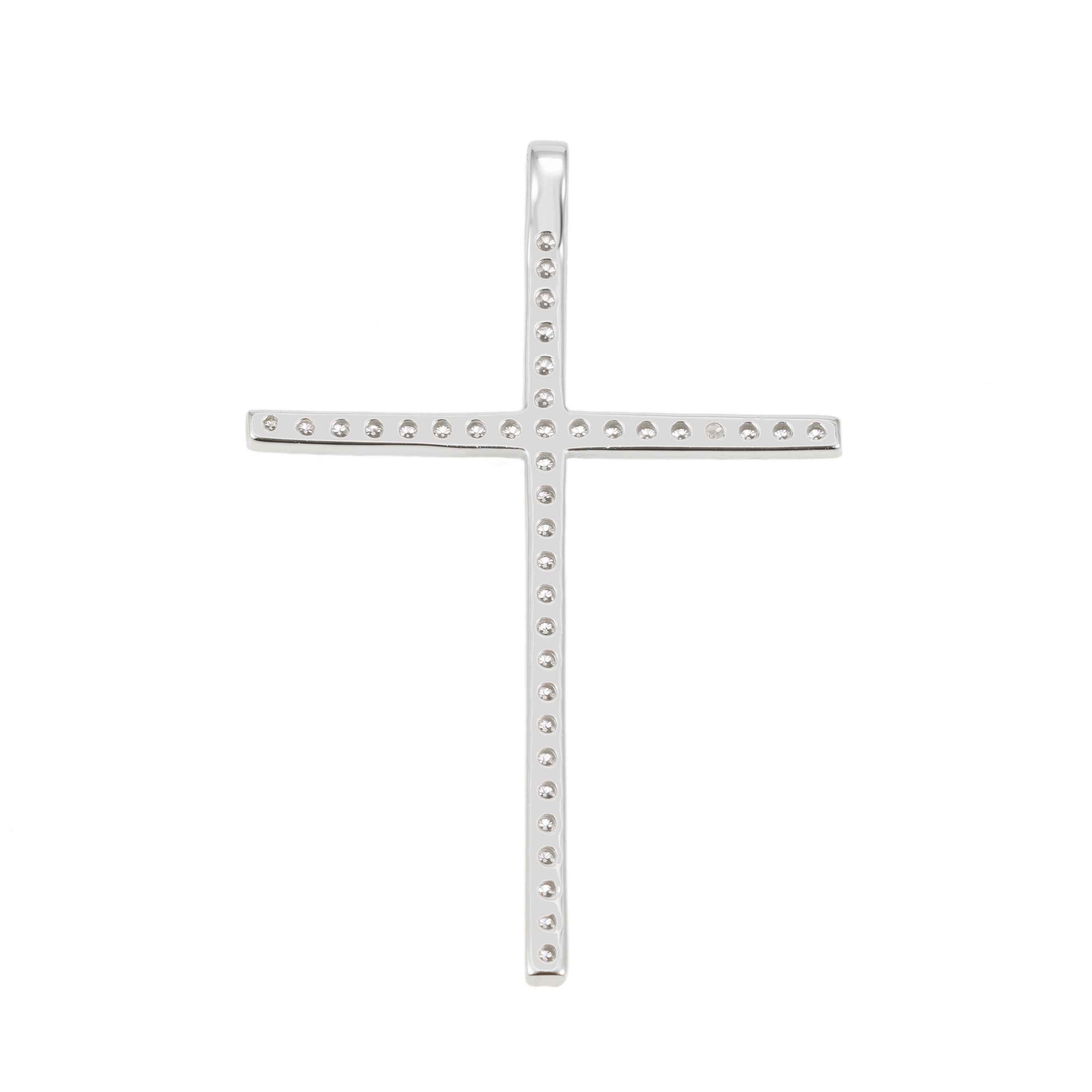 Zilverkleurige hanger kruis