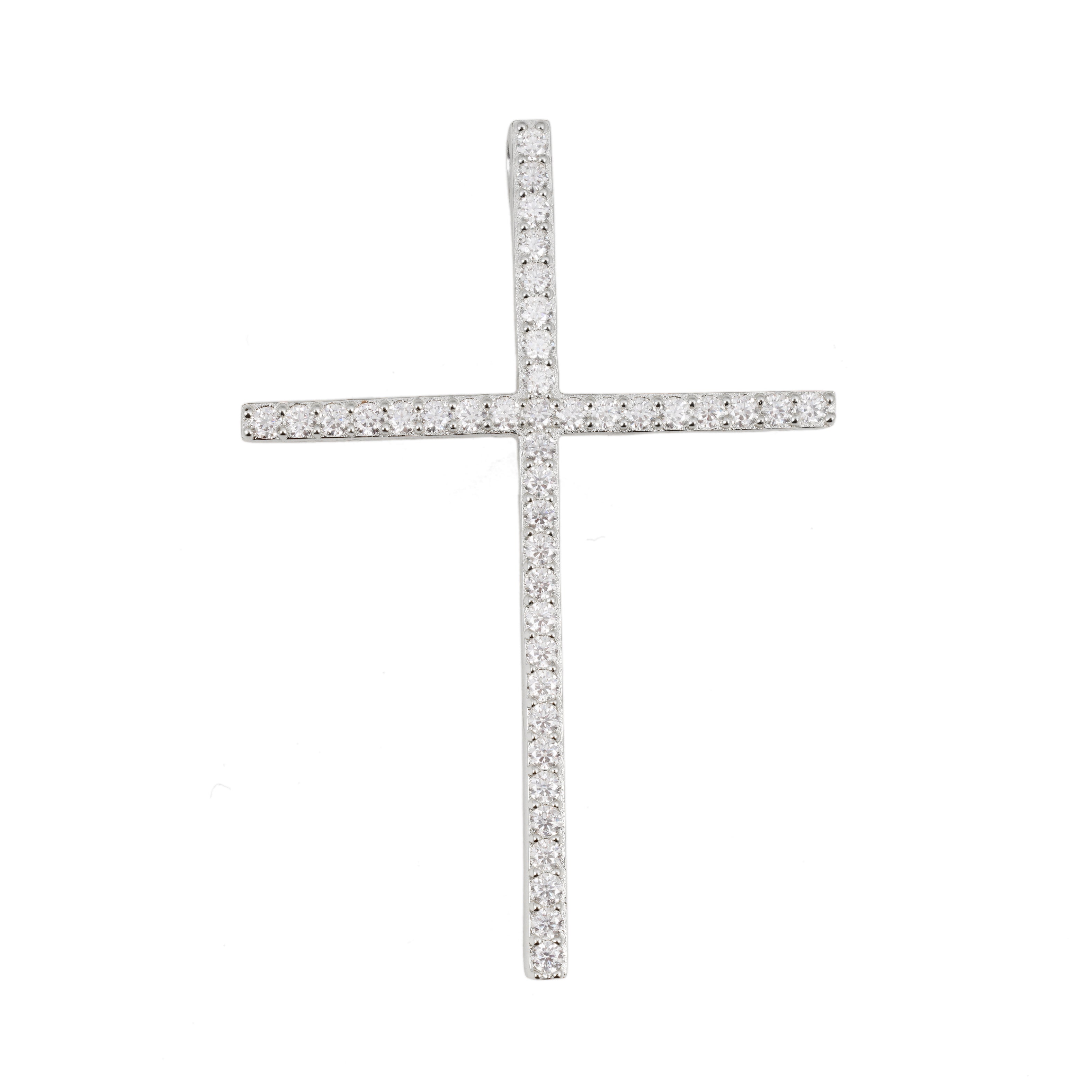 Zilverkleurige hanger kruis