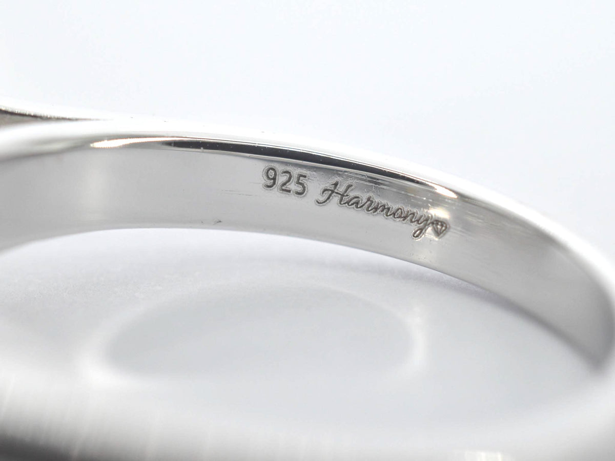 Ring met 2 stenen in wit zilver