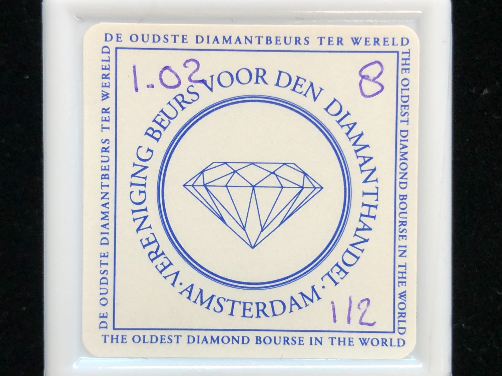 Diamant - 1.02 carat echte diamant (gecertificeerd)