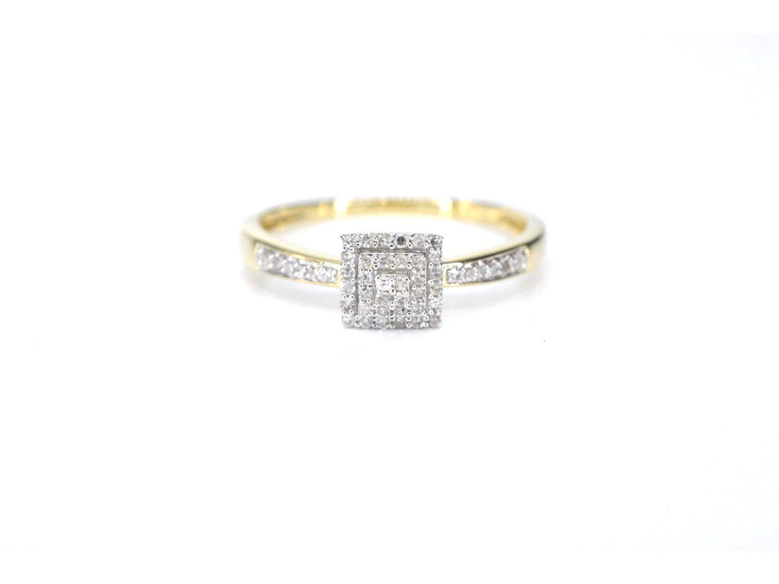 Gouden entourage ring met diamanten – 0.18 ct