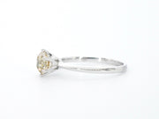 18k witgouden solitair, natuurlijke diamant 1.01 ct — foto 5