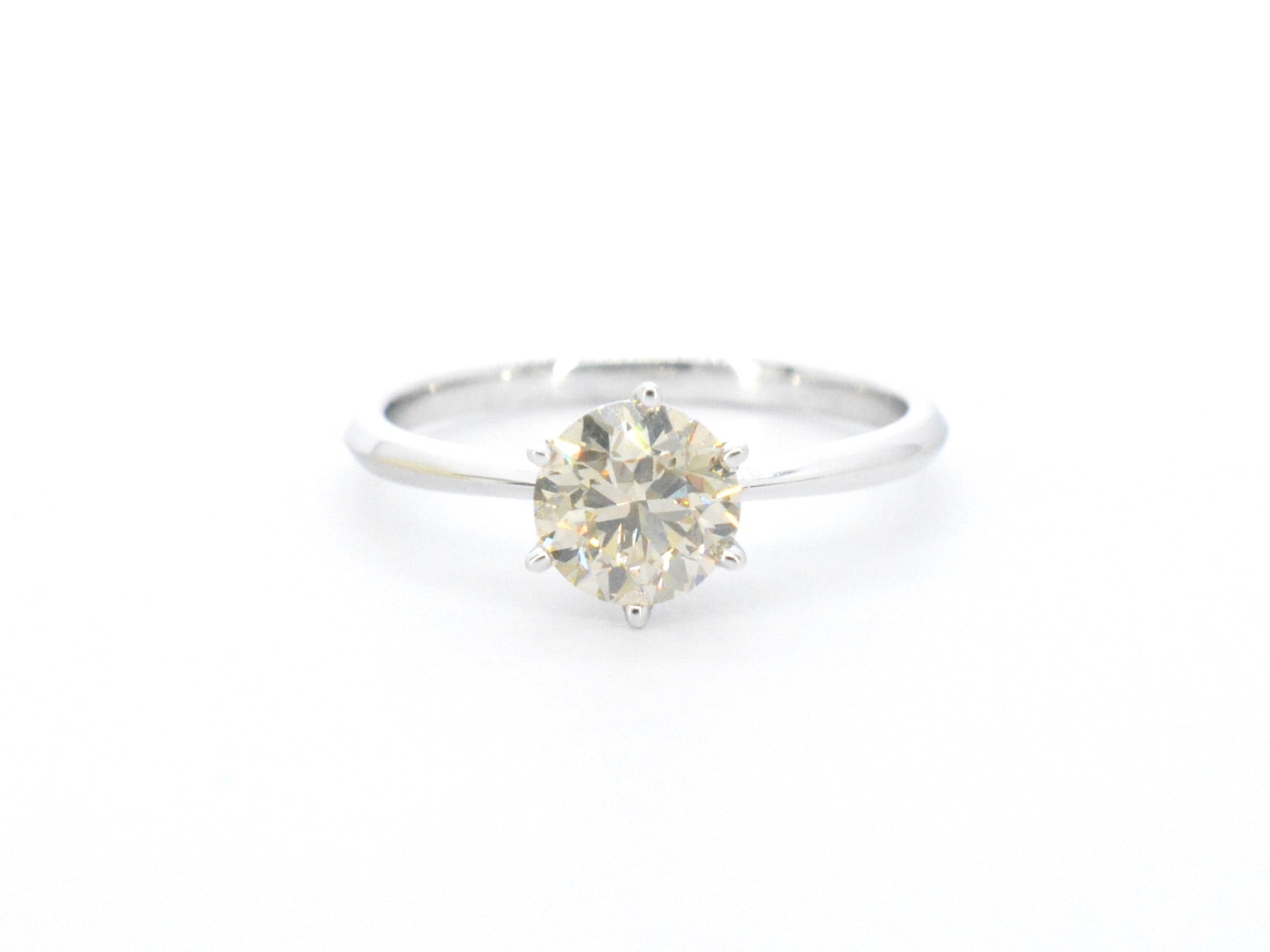 Witgouden solitair ring met diamant