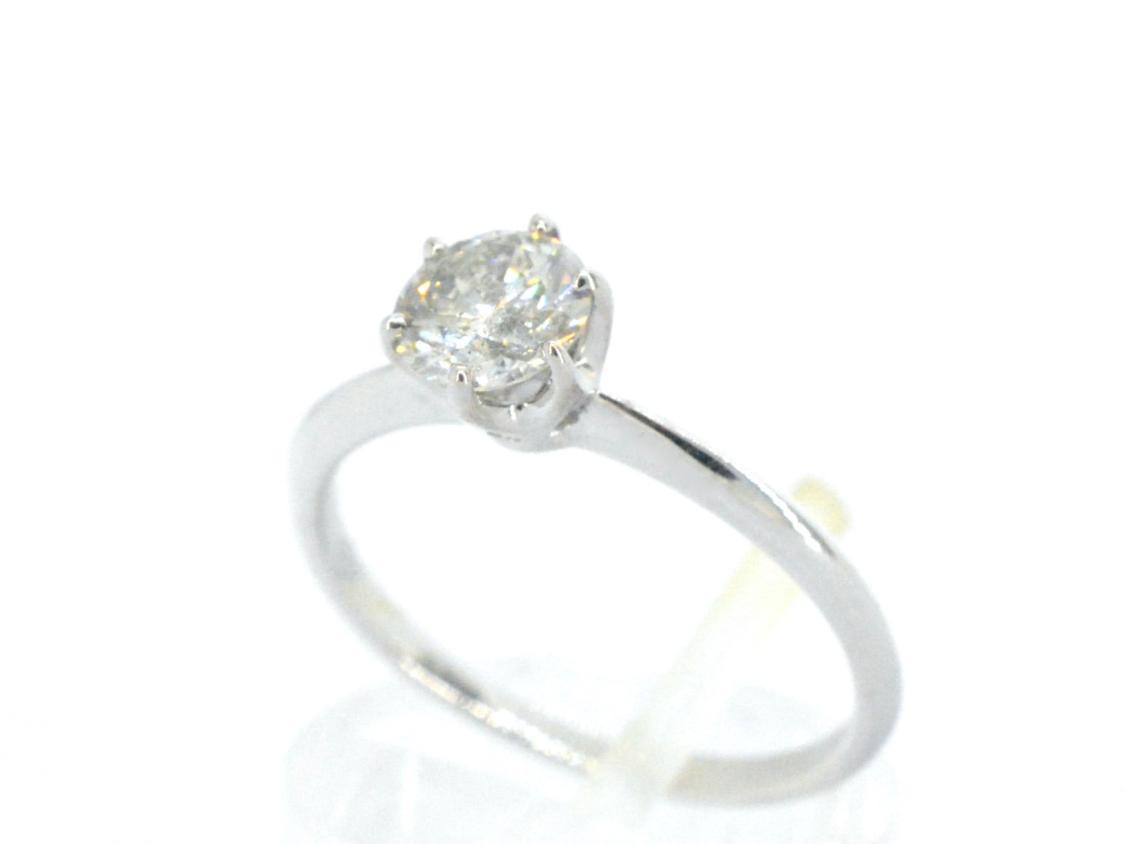 Gouden solitair ring met diamant