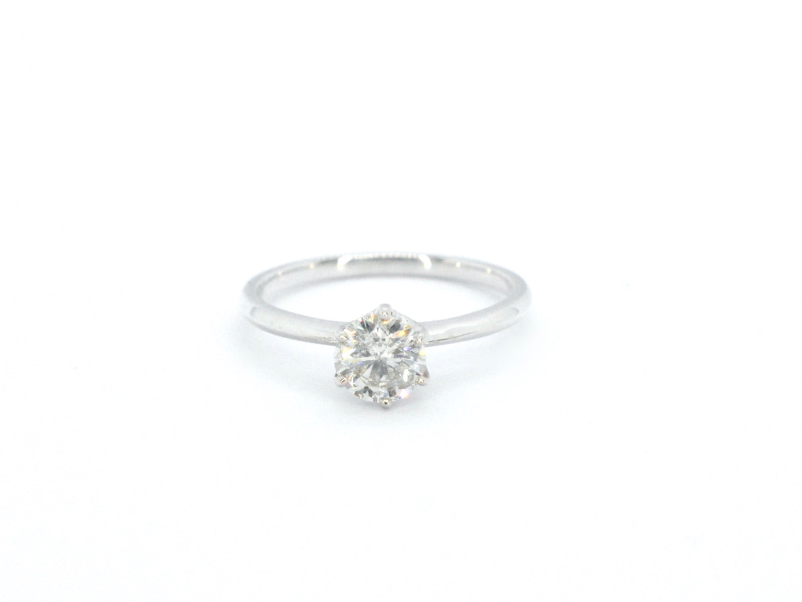 Gouden solitair ring met diamant