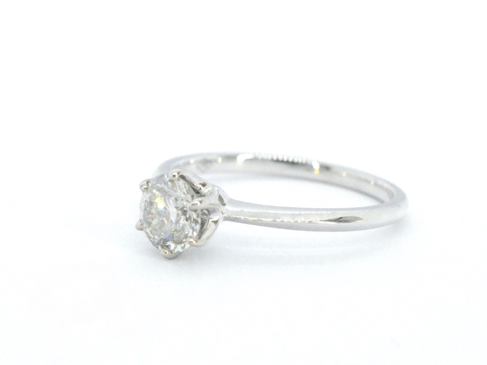 Gouden solitair ring met diamant
