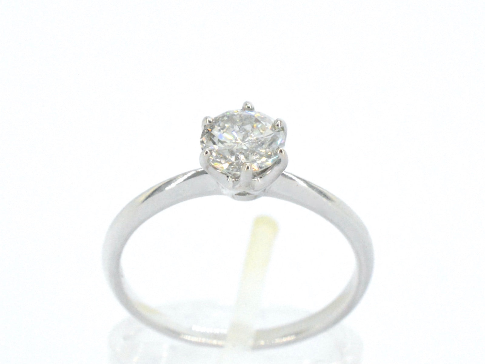 Gouden solitair ring met diamant