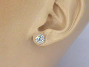 18k doublé solitair oorknoppen, moissaniet 2.00 ct — foto 2