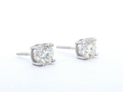 18k doublé solitair oorknoppen, moissaniet 2.00 ct — foto 4