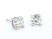 18k doublé solitair oorknoppen, moissaniet 2.00 ct — foto 1
