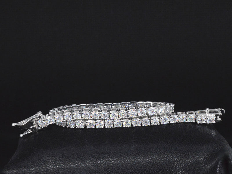Zilveren tennisarmband, moissaniet 5.50 ct