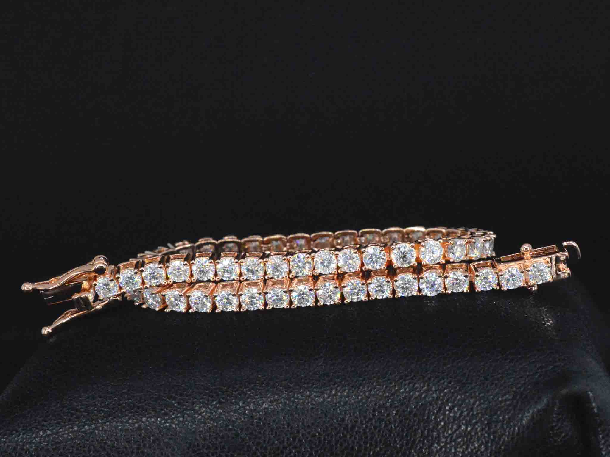 Rose tennisarmband met briljanten