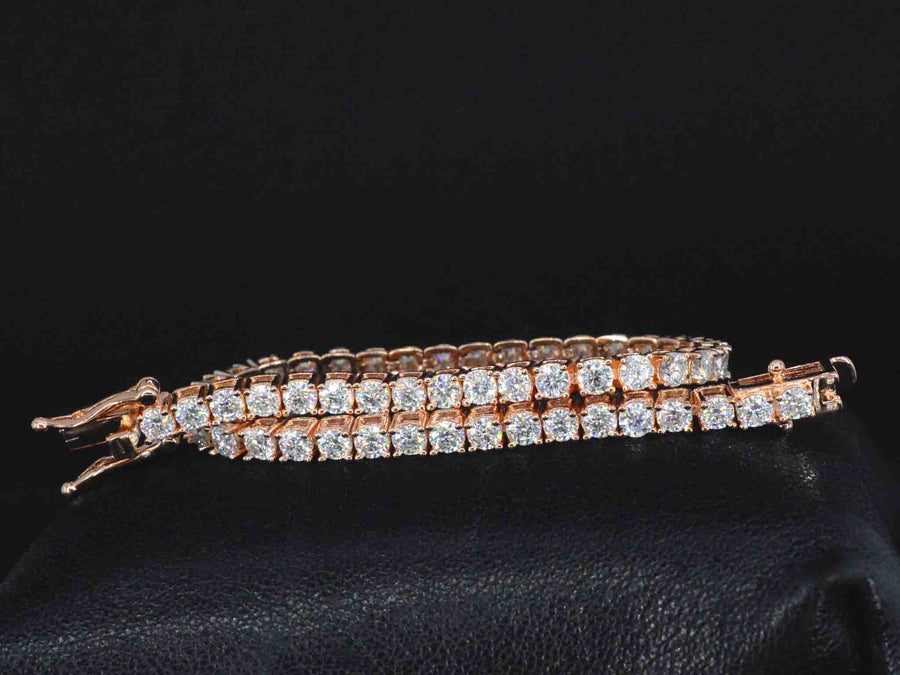 18k rosé doublé tennisarmband, moissaniet 5.50 ct