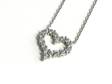 18k doublé hartcollier, moissaniet 0.80 ct