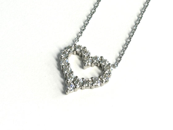 18k doublé hartcollier, moissaniet 0.80 ct