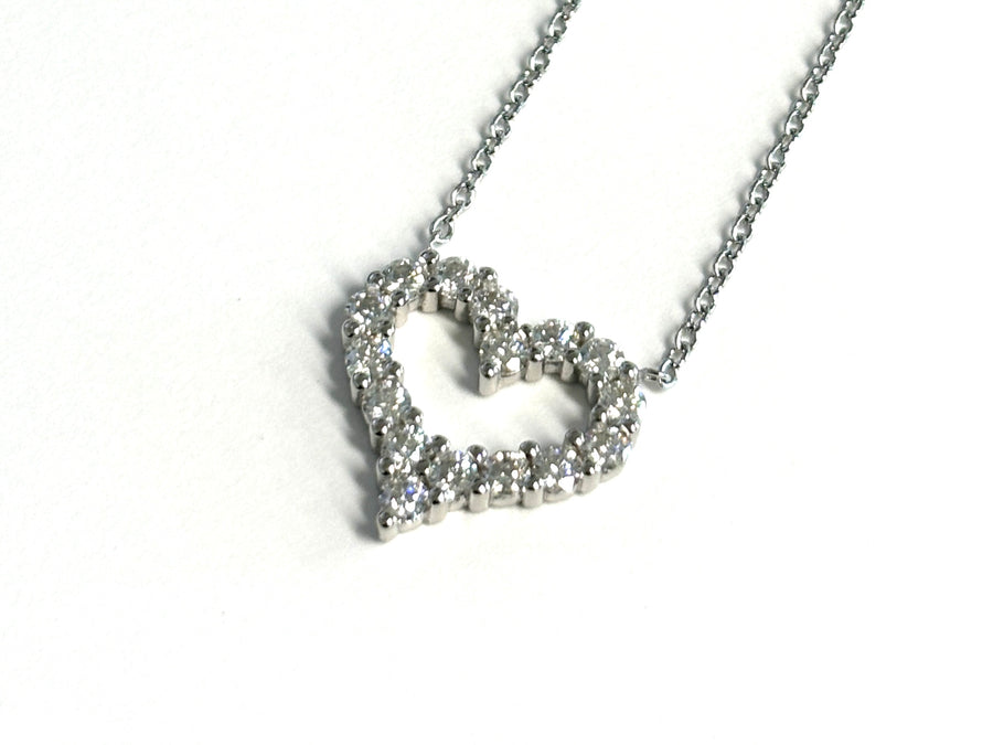 18k doublé hartcollier, moissaniet 0.80 ct