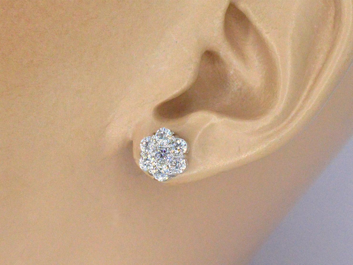 Hartvorm oorbellen van hoge kwaliteit met briljanten