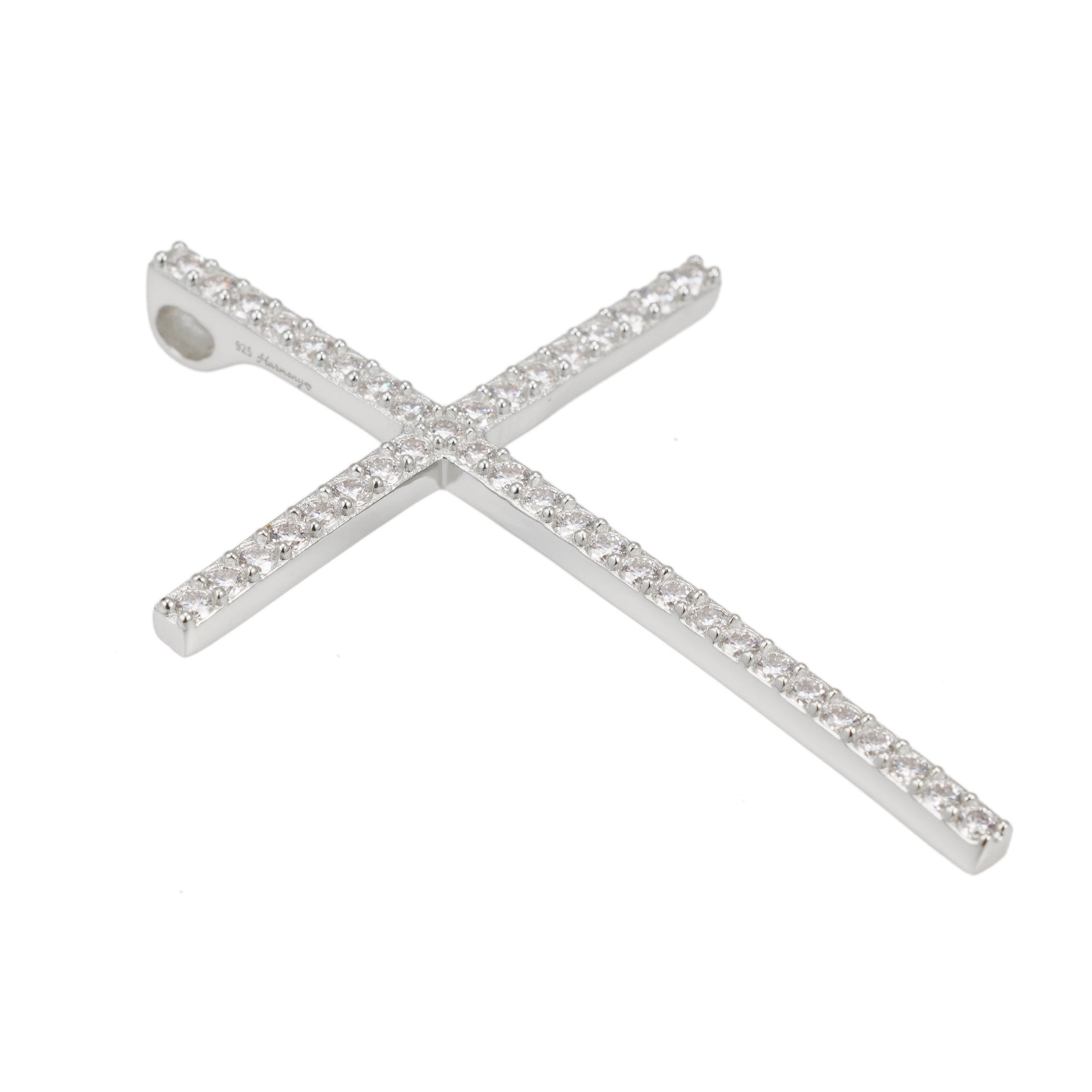 Zilverkleurige hanger kruis