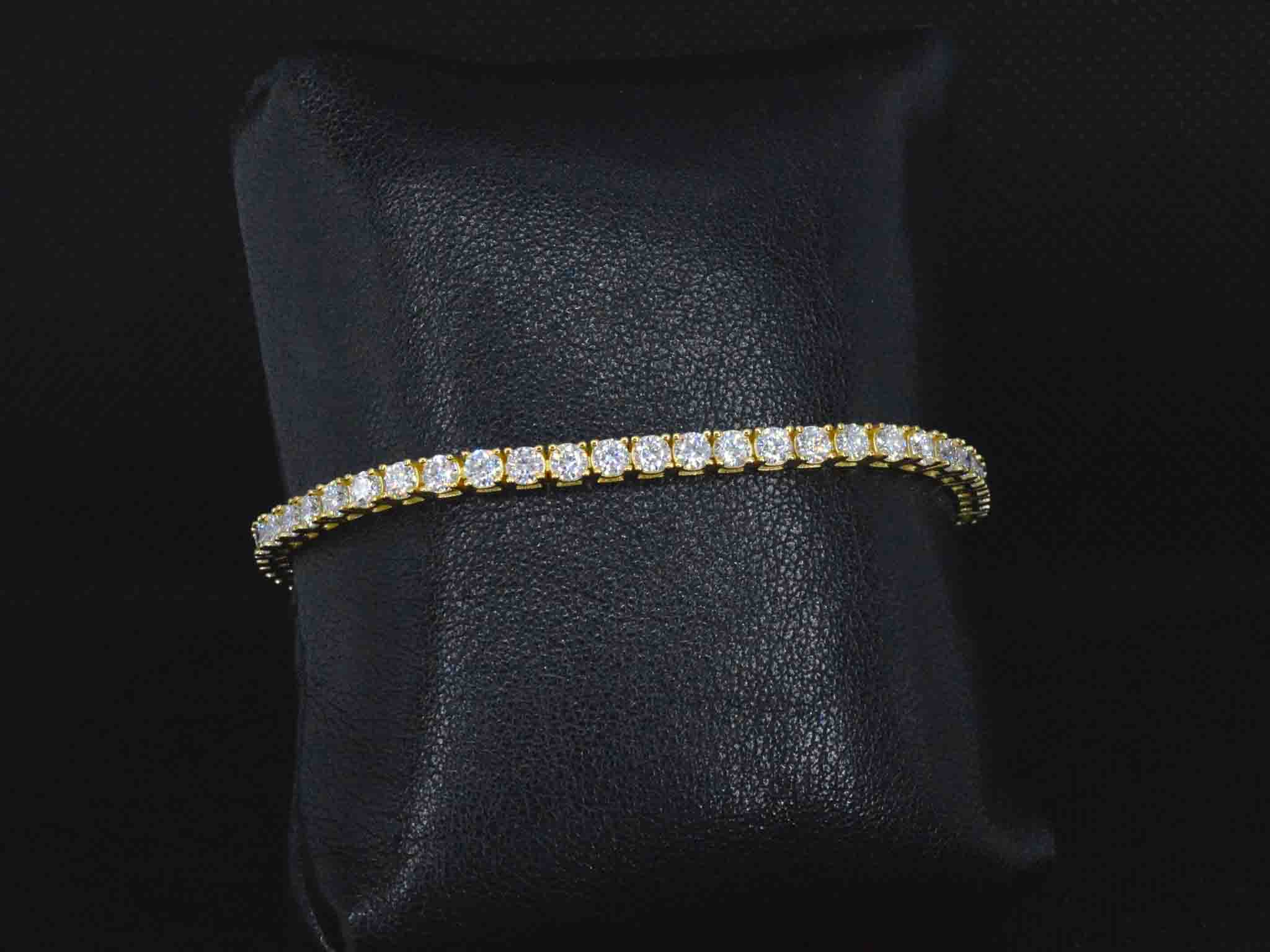 Tennisarmband met moissaniet, geel – 5.50 ct