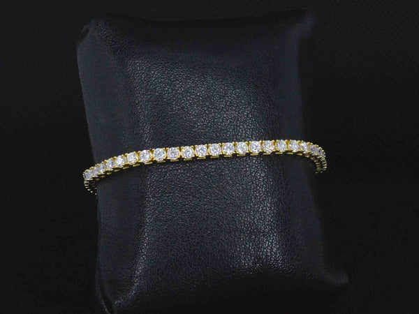 Tennisarmband met moissaniet, geel – 5.50 ct